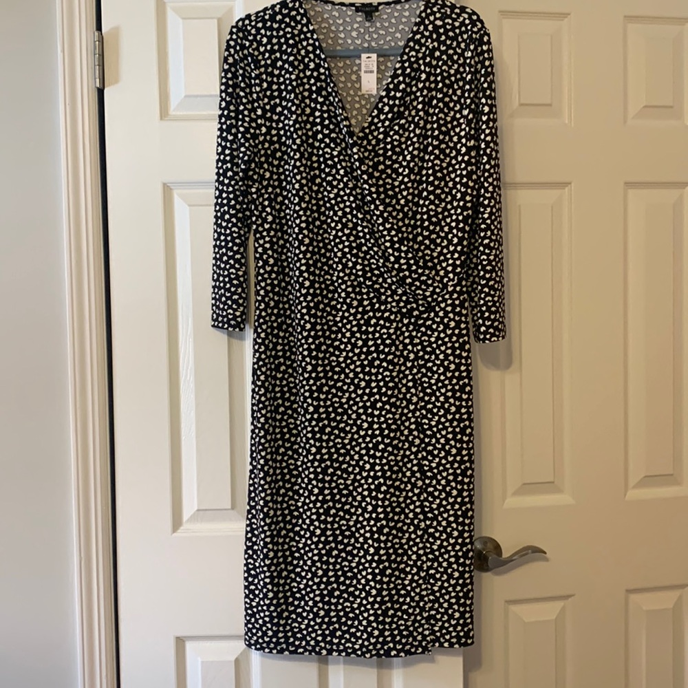 Talbots faux wrap jersey dress